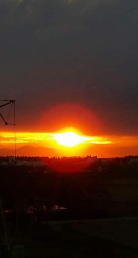 Sonnuntergang vom Sofa aus