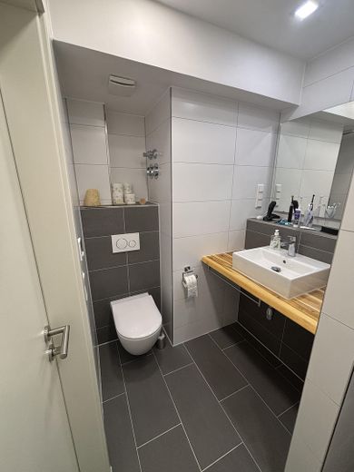 Moderne Maisonette „Am Weinfass“: Komplett renoviert mit flexiblem Wohnkonzept – Modernes Badezimmer im OG