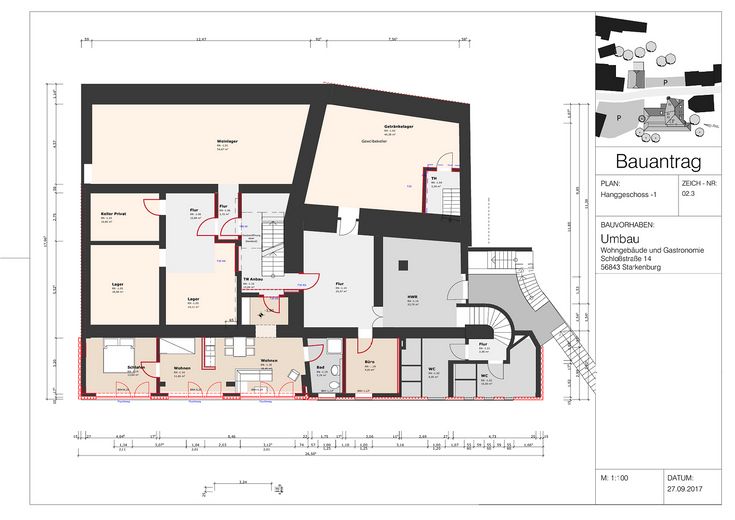 Alojamiento Moselsteig: 6 apartamentos vacacionales, cafetería y vivienda del operador con vistas al Mosela – Untergeschoss
