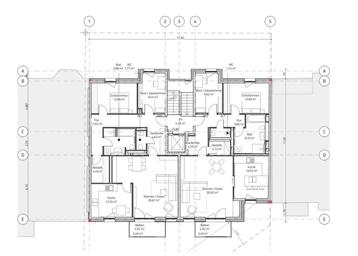Grundriss 3-Raum Wohnungen