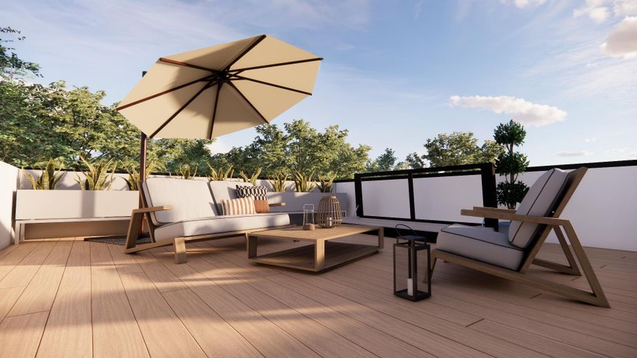 Nowe mieszkanie w Gattendorf, 3 pokoje, winda i balkon – Dachterrasse
