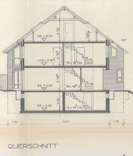 RMH, Heideviertel, ohne Provision, bezugsfrei – Haus Querschnitt