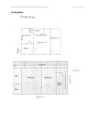 Schöne 2 Zimmer Wohnung mit Küche im Erdgeschoss – फोटो 1