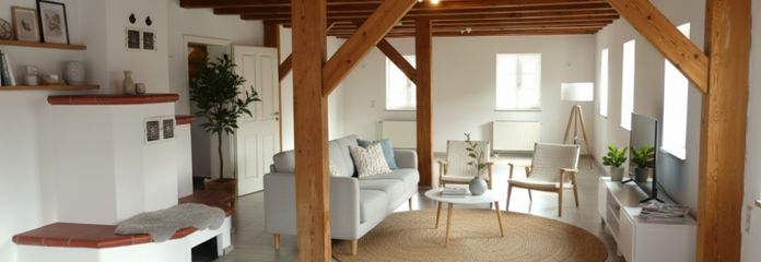 *** ARRIVE AND STAY – Family-Friendly Half-Timbered House with History in Larrieden ***