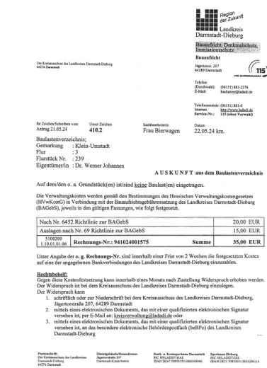 Baulastenverzeichnis