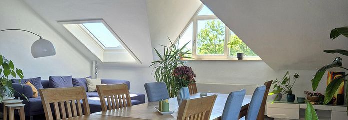 Beautiful 3-room attic apartment in a quiet location in Durmersheim-Würmersheim
