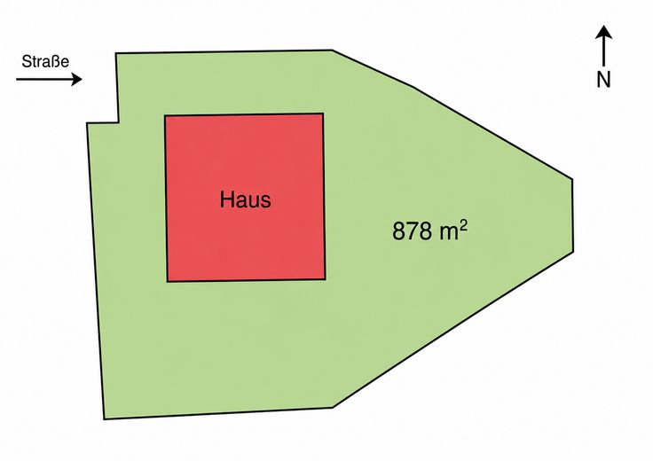 Gran parcela (con edificio existente) en Kelkheim-Fischbach, de particular – Skizze: Grundstück mit Haus