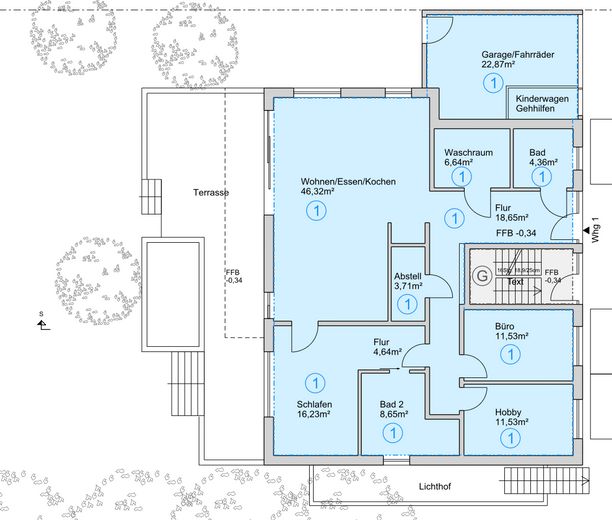 4-Zimmer-Wohnung mit großem Garten, Terrasse & Garage – Foto 24