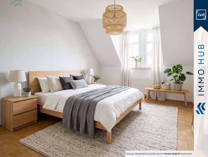 ++ bezugsfreie 3-Zimmer-Wohnung mit Einbauküche direkt an der Karl-Heine-Str. ++ – 5577068-TvsFT9ZP18PKbAMJ1c2Enhhb-Schlafzimmer digital gestaged.jpg