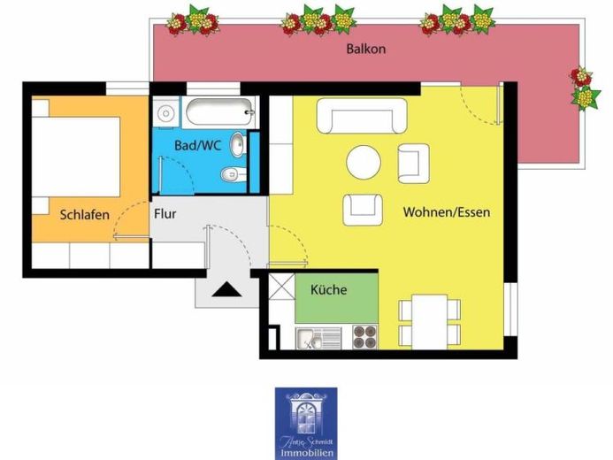 Licht, Luft & Lebensqualität – 2-Zimmer mit großem Balkon - elbnah – Foto 1