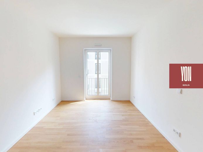 YON BERLIN - Moderne 2-Zimmer-Neubauwohnung mit EBK und sonnigem BALKON in Berlin-Friedenau – Ansicht II: Schlafzimmer