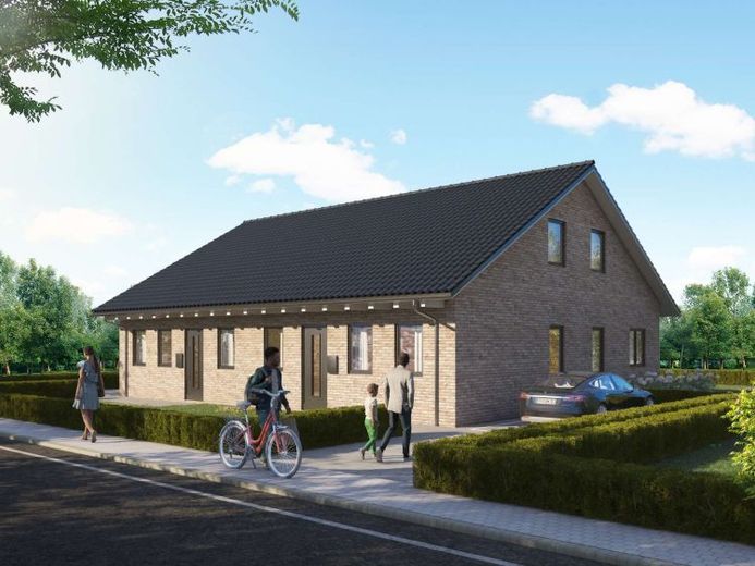 Neubau-Doppelhaushälfte in Leck – KfW-55 mit Ausbaureserve & Carport – Foto 1