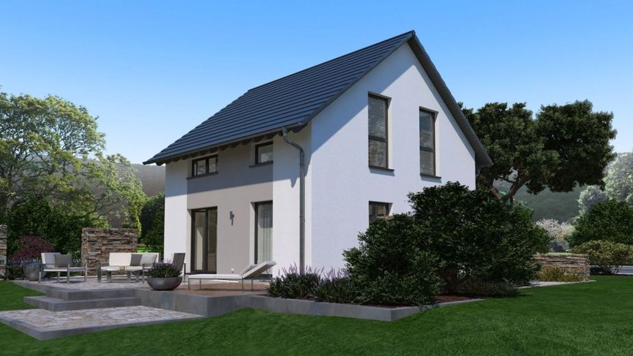 Smart Living im eigenen Haus: Technik und Design in perfekter Harmonie. – Ansicht Garten