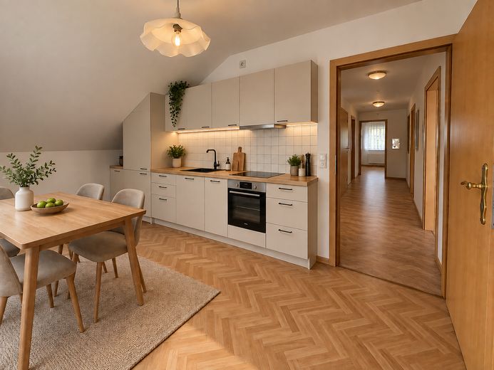 Casa bifamiliar atractiva – ideal para familias o inversores – 1.OG Küche-visualisiert 