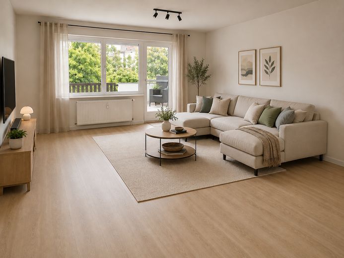 Frisch sanierte 3-Raum-Wohnung in ruhiger Lage – Wohnzimmer