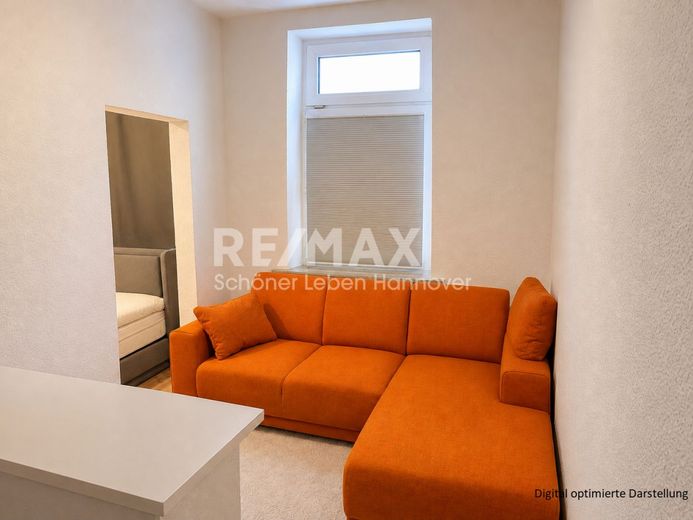 1-Zimmer-Erdgeschosswohnung im Hinterhaus – Wohnbereich