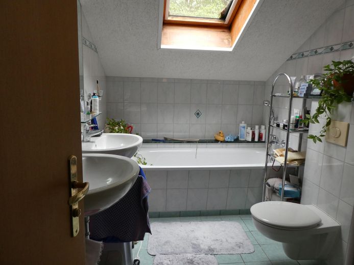 Casa forestale Metzelthin - abitare e lavorare nel Parco naturale dei laghi dell'Uckermark – Bad 1. Stock