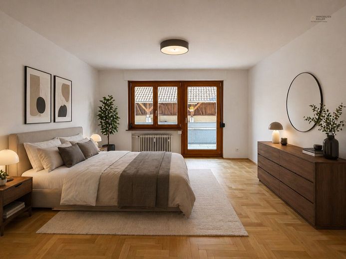 Haus im Haus- 6,5 Zimmer Wohnung in zentraler Lage – Schlafzimmer