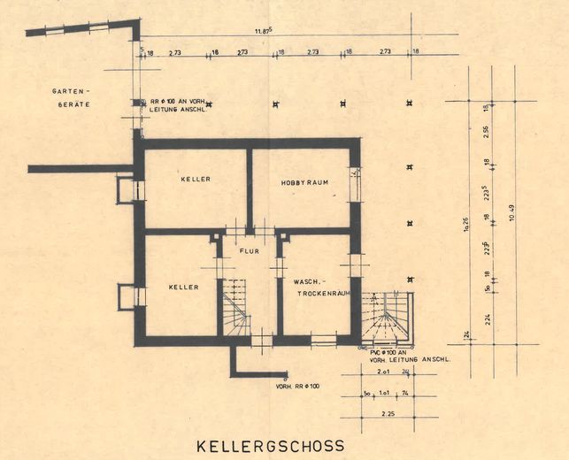 Einfamilienhaus mit Garten und eigenem Bachzugang !! – Grundriss Keller
