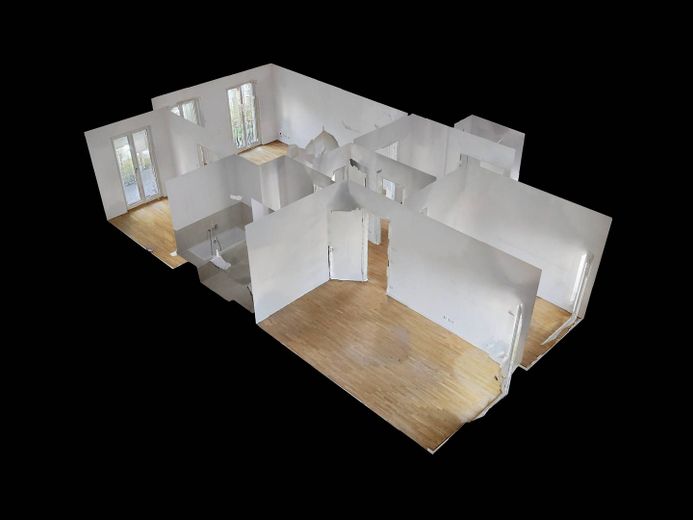 Elegantes Wohnen in Düsseldorf: Großzügige 3-Zimmer-Wohnung mit Balkon, Concierge-Service uvm. – 3D-Ansicht Grundriss