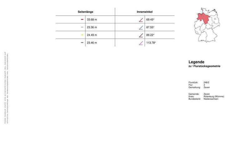 Flurstücksgeometrie 2 Legende