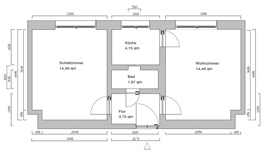 2 Zimmer in Prenzlauer Berg – bezugsfrei, provisionsfrei & renoviert – Grundriss