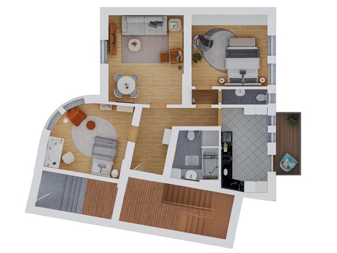 Provisionsfrei: 3-Zimmer-Balkonwohnung im Hochparterre eines kernsanierten 4-FH, Weimar Nordvorstadt – Foto 30