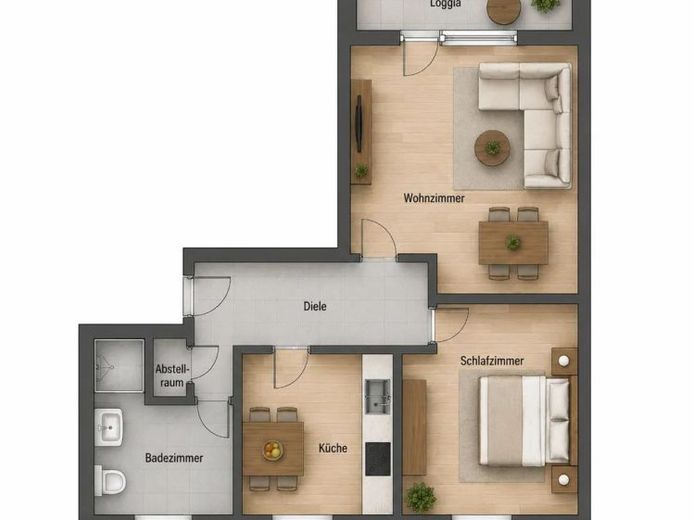 Frisch Sanierte 2-Zimmer-Wohnung mit Einbauküche Nürnberg – ab sofort bezugsfrei – Foto 1