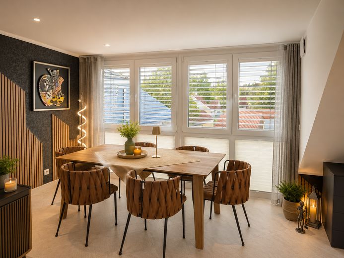 Architektur trifft Lebensqualität – Ihr exklusives Penthouse in Brunnthal/OT Faistenhaar – Esszimmer
