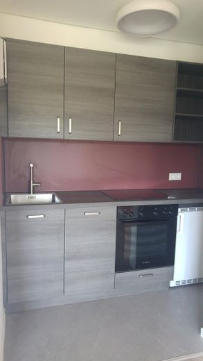renovierte 1,5-Zi-Whg. Stadtmitte Postareal, Südbalkon, Pkw-Stellplatz – Küchenmöblierung
