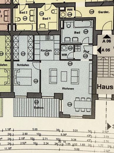 Hochwertig sanierte 2-Zimmer-Wohnung im historischen Ensemble - Seenähe, Balkon & Aufzug – Grundriss Wohnung A05