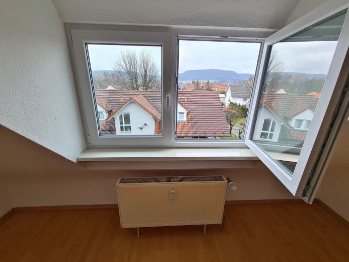 3-Zimmer DG-Wohnung inklusive Stellplatz & EBK - provisionsfrei – Wohnzimmer Ausblick