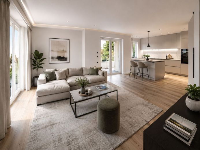 OPTIMALER GRUNDRISS - SCHÖNE 4-RAUM WOHNUNG – Wohnraum mit Küche
