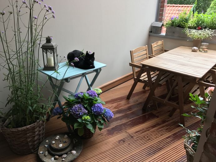 Loftwohnung im Wasserviertel Lüneburg mit Blick auf die Ilmenau – Terrasse