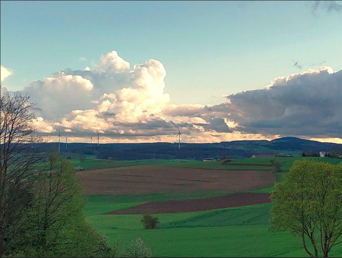 Idyllisch Wohnen mit freiem Blick ins Grüne – Ausblick nach Süden