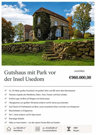 Gutshaus vor der Insel Usdom – Foto 1
