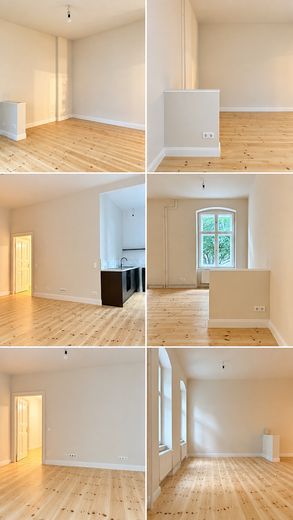 Kernsaniertes 47qm Altbauapartment mit Balkon an der Grenze Prenzlauer Berg/Pankow – Wohnbereich