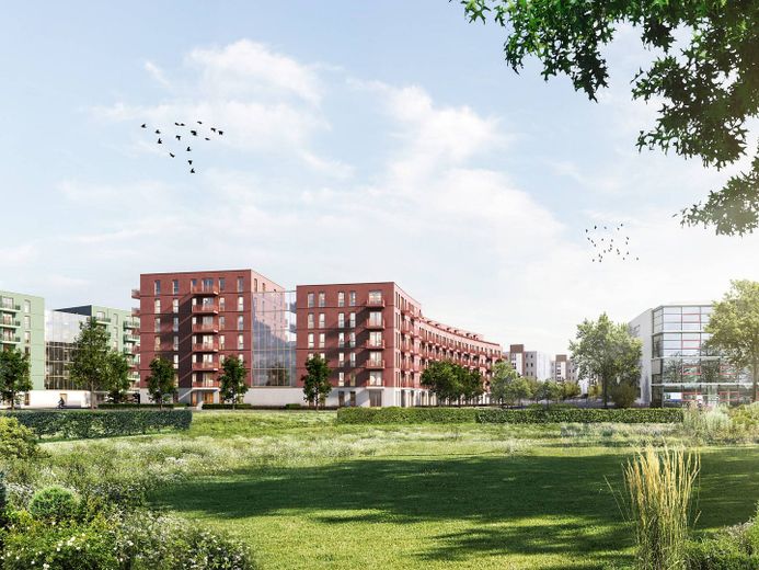 Geräumige 2-Zimmer-Wohnung mit EBK und 2 BALKONEN im Neubauquartier 'Ferdinand's Garden' – Außenansicht I