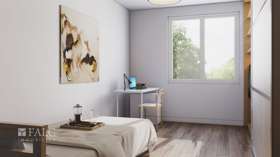 4 Zi.-Whg im OG mit Balkon / Grundriss variabel / mit Fahrstuhl – Beispiel Kinderzimmer