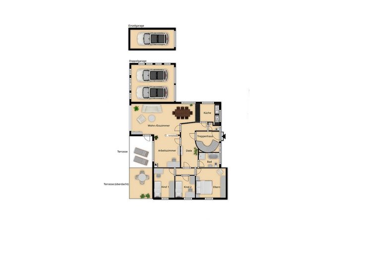 Zweifamilienhaus mit Einliegerwohnung und weitläufigem Garten - auch als Einfamilienhaus geeignet – Grundriss_Erdgeschoss