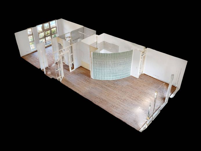 Abitare moderno con slancio ed esclusività: luminoso appartamento di 2 locali con BALCONE nel centro di Bad Godesberg – 3D-Ansicht Grundriss