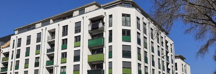Luminoso piso de obra nueva de 97 m² de 2019 en Lichtenberg: 3 habitaciones, 2 balcones, ascensor, calefacción por suelo radiante, sin comisión, disponible para ocupar