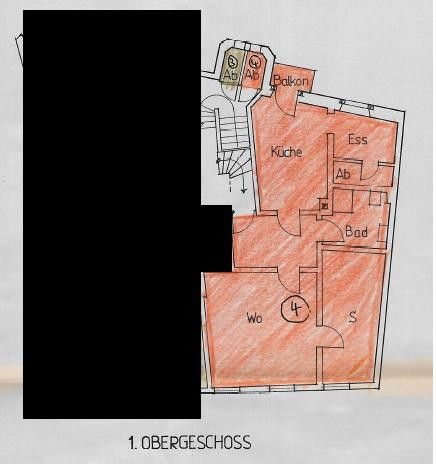 Zentrale 2,5-Zimmer-Wohnung mit Balkon in Bad Kreuznach – Grundriss