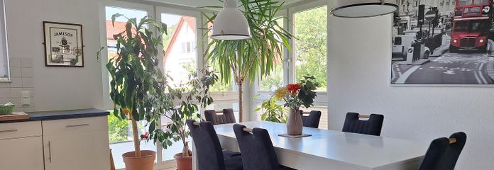 Küche mit Blick ins Grüne