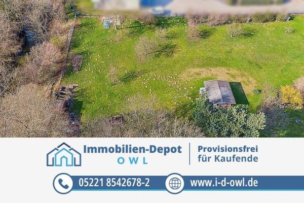 Schötmar'da Werre Nehri kıyısında yaşam: yaklaşık 788 m² büyüklüğünde imarlı arsa