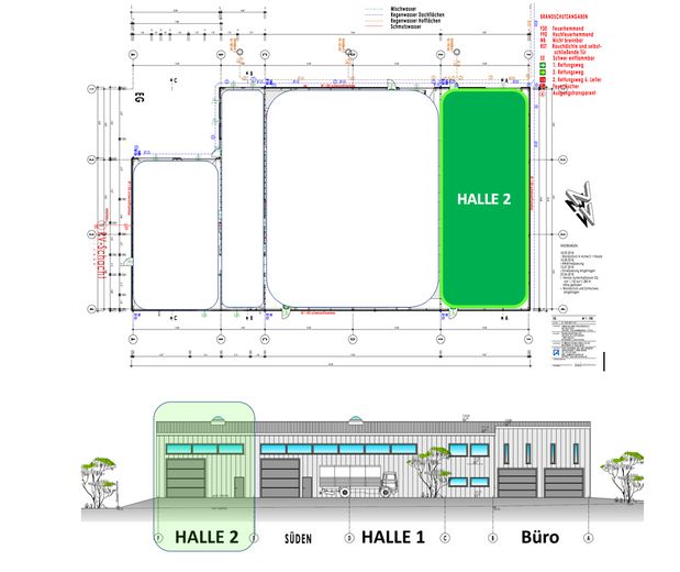 Grundriss Halle 2