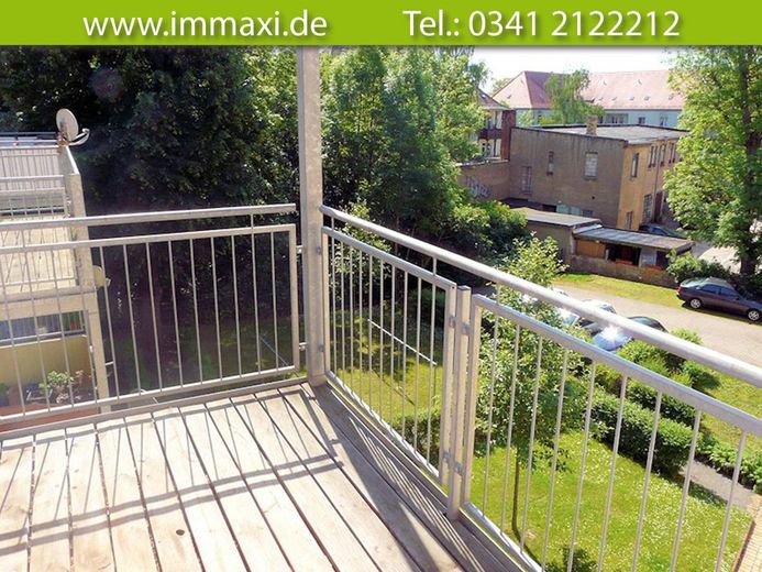 AB 01.06.2026  WAHREN + 3 RAUM WOHNUNG + 2.OG + BALKON – Sonnenbalkon Beispiel