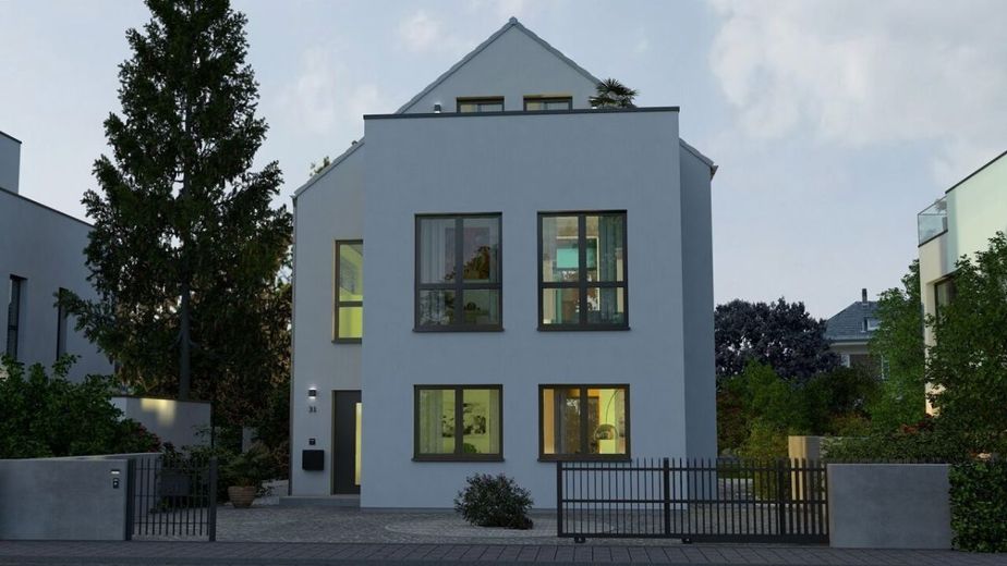 WOHLFÜHLOASE UNTER ZEITLOSEM SATTELDACH DIREKT IN DER ALTSTADT – Ansicht Eingang Abend
