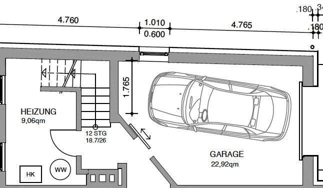 Grundriss Garage