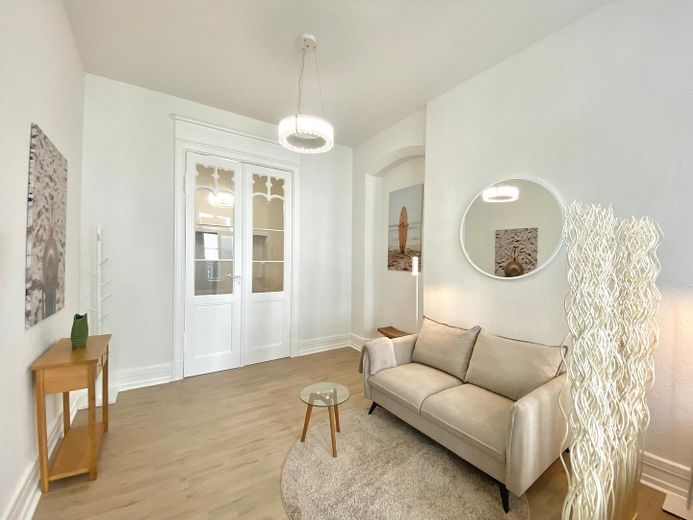 Cityappartment in Wismar – Wohn- und Schlafbereich